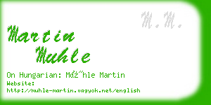 martin muhle business card